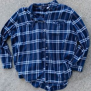 Urban Outfitters Oversized Navy Flannel